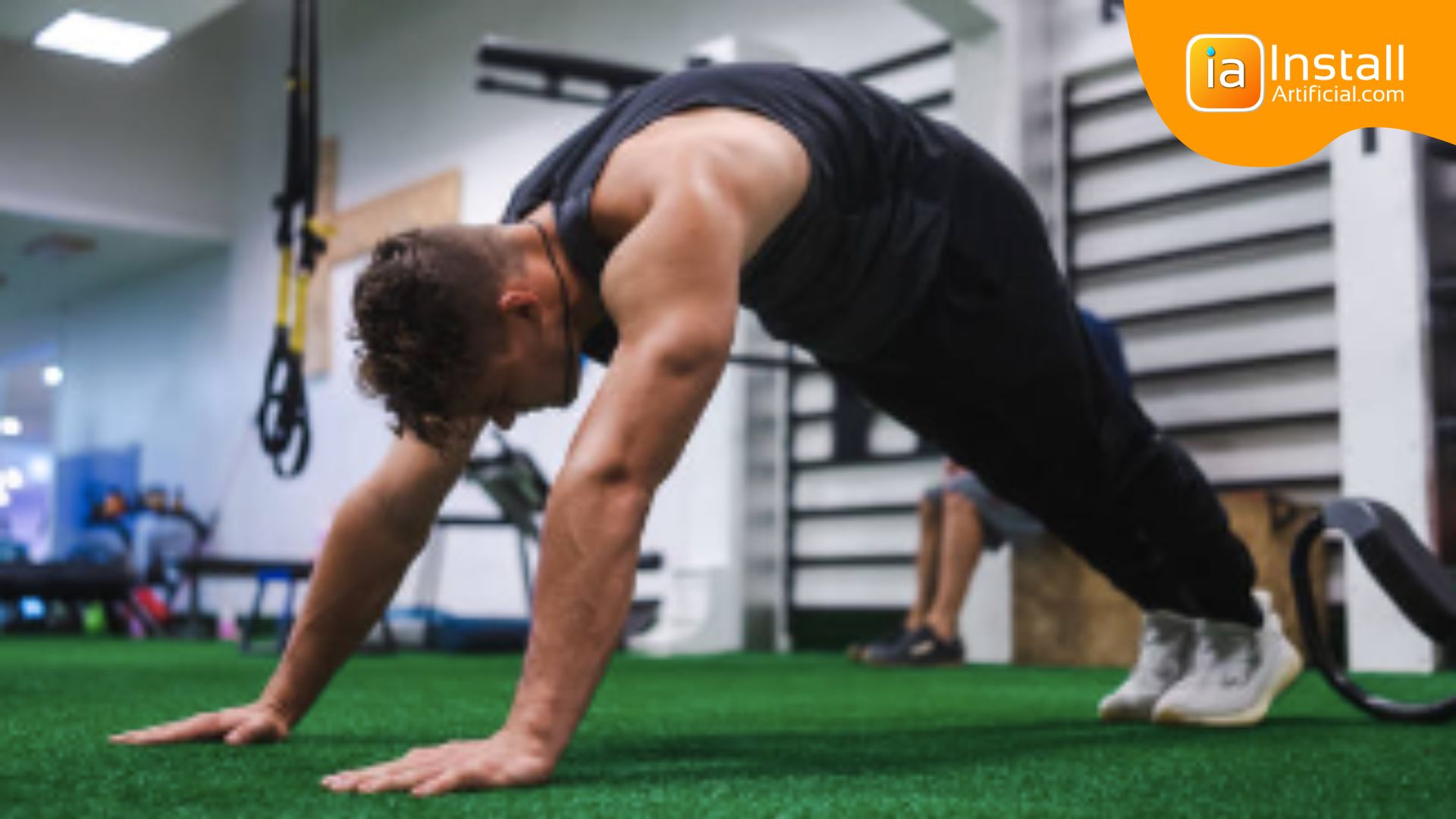 Home gym with discount turf